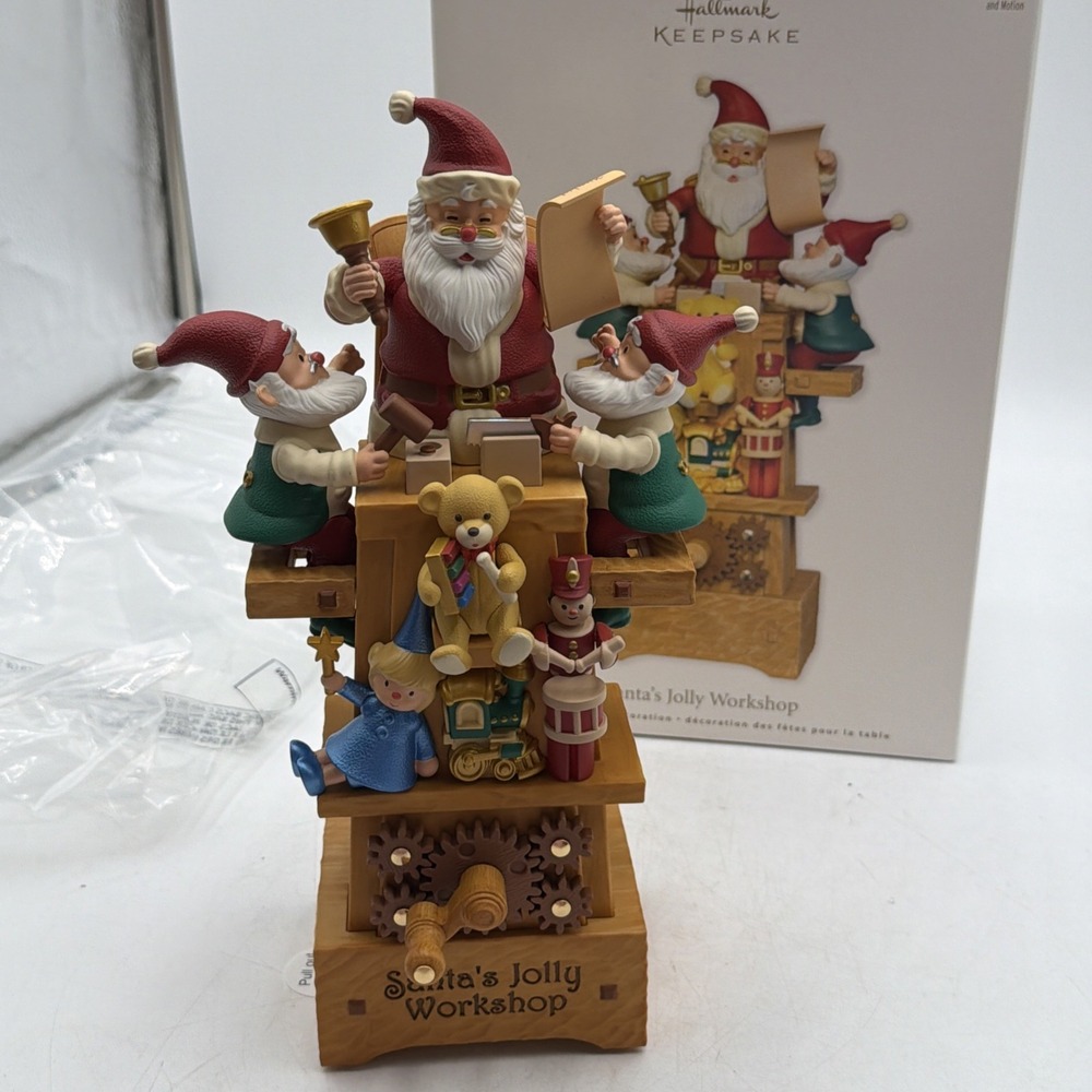 2011 Santa's Jolly Workshop Hallmark Keepsake Figurine Holiday Table Piece NEW